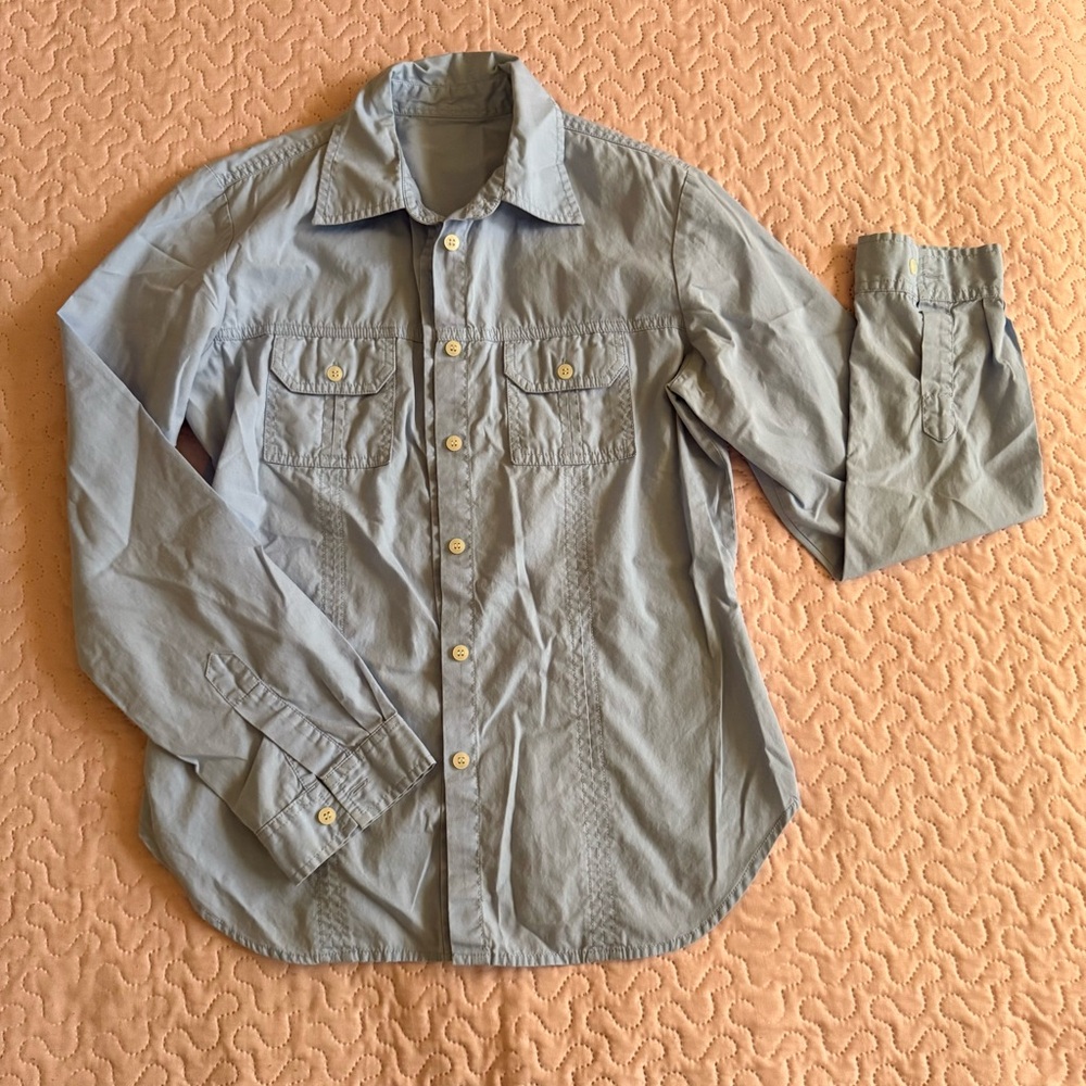 Women's Light Blue Button Up Shirt